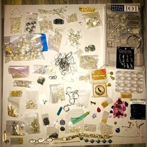 3+lbsJewelry Findings Chains bead Caps Charms Jumprings Cord Eiffel Tower Bells